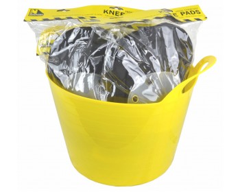 Bucket of Adjustable Knee Pads